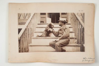 Henry Adams with his dog, Marquis by American Photographer